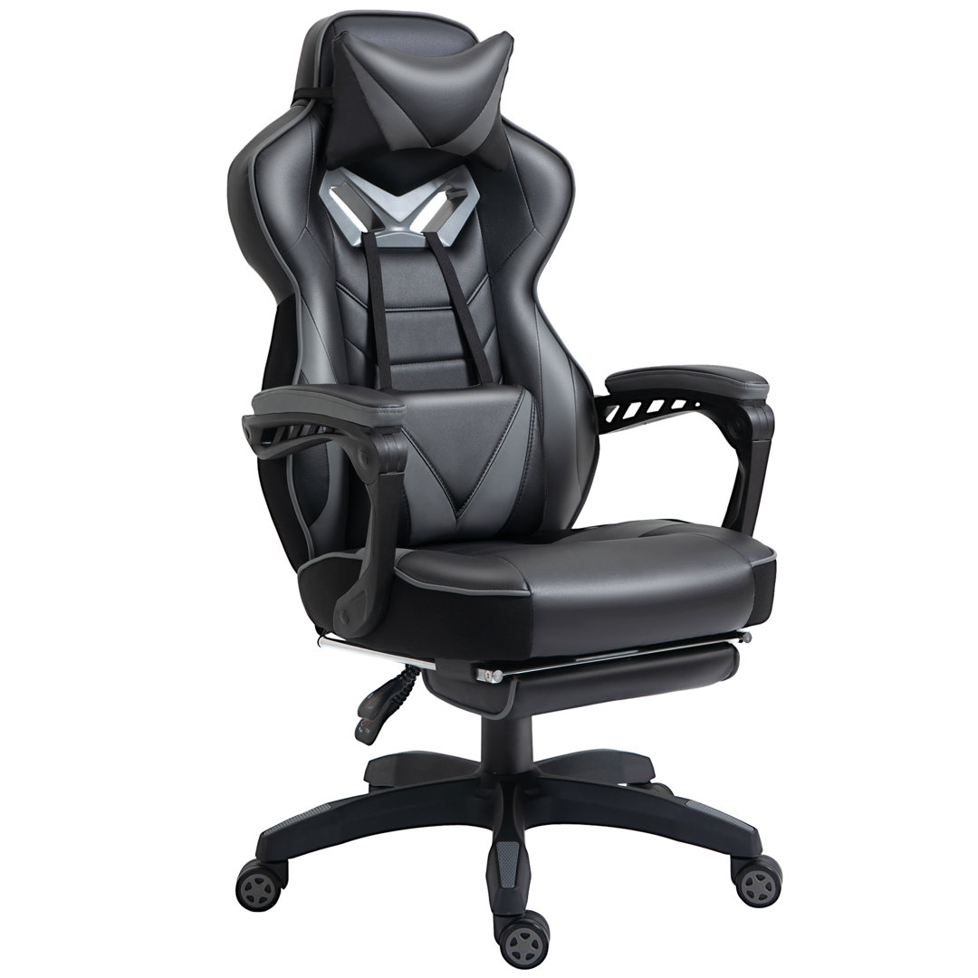 Inbox Zero Adjustable Ergonomic Faux Leather Swiveling PC & Racing Game Chair