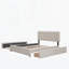 Lit plateforme tapissier avec 2 tiroirs et 1 lit gigogne très grand-602709484