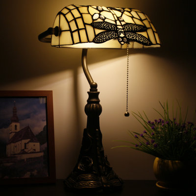 Esrin   Resin Bankers Lamp