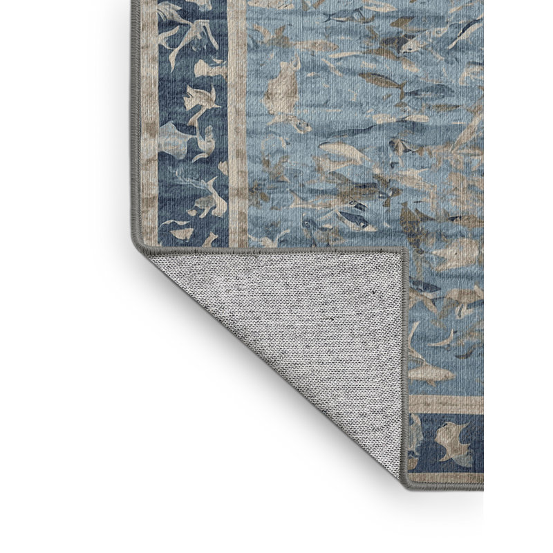 Machine Washable Gray Area Rug, Rectangle 8' x 10'