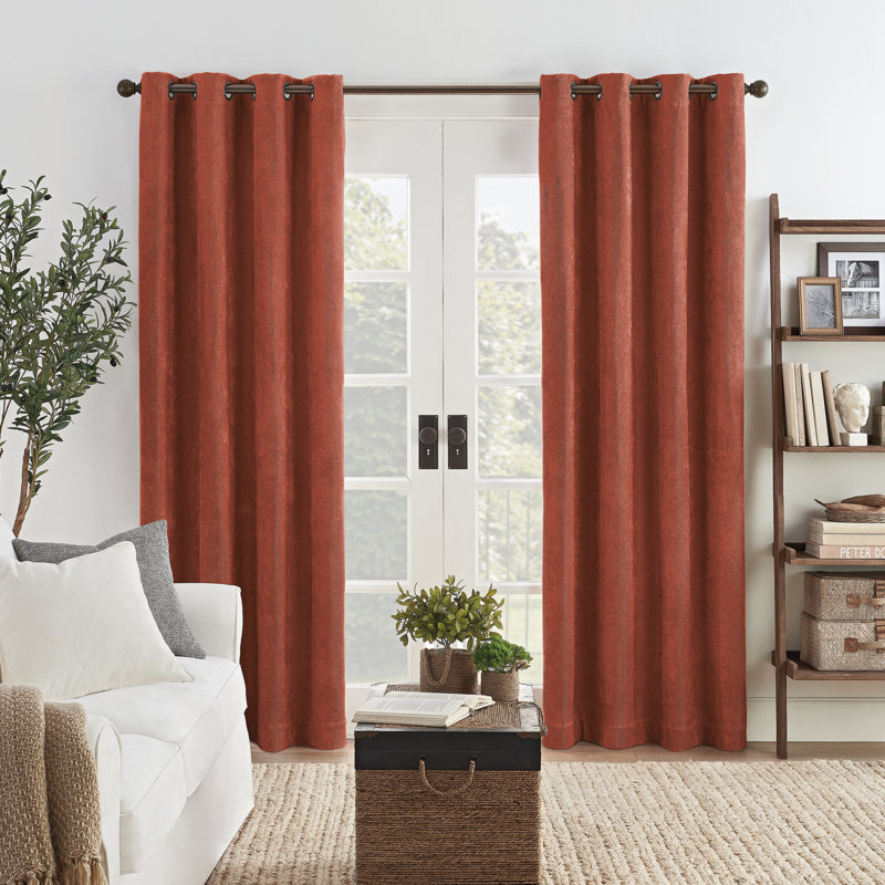 Aniyahlee Polyester Blackout Curtain Panel, Copper, 50" W x 63" L