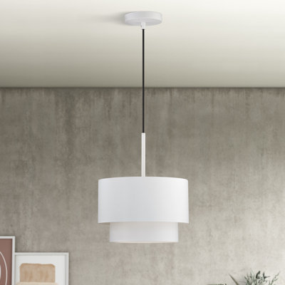 Luminaire suspendu blanc 1 lumière Acklin