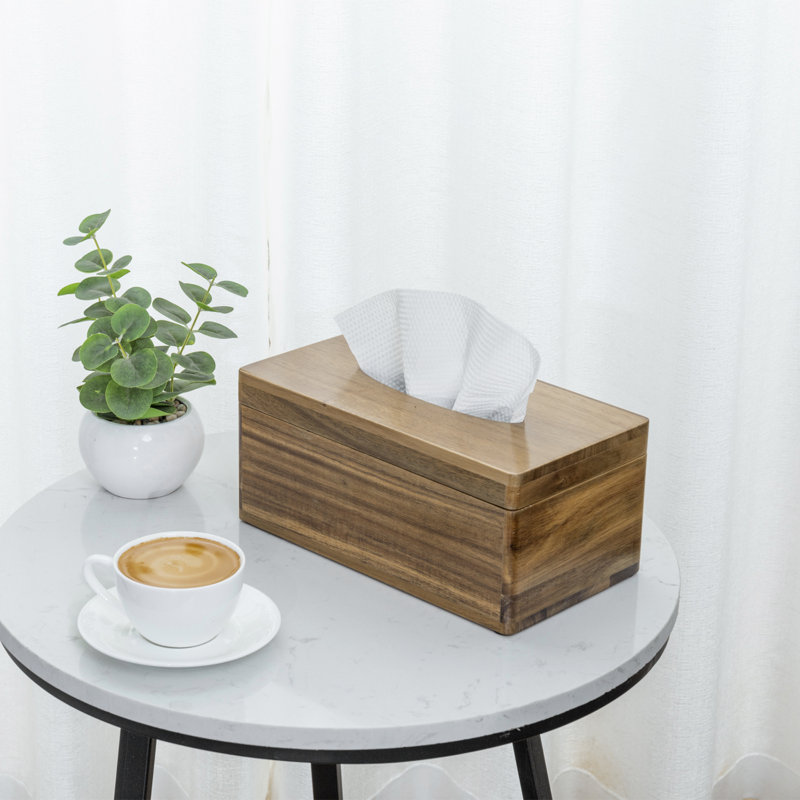 Couvre-boîte de papier hygiénique en acacia