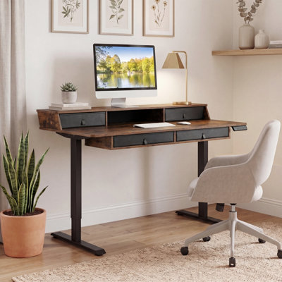 Bureau debout électrique 55 "x 27" avec tiroirs