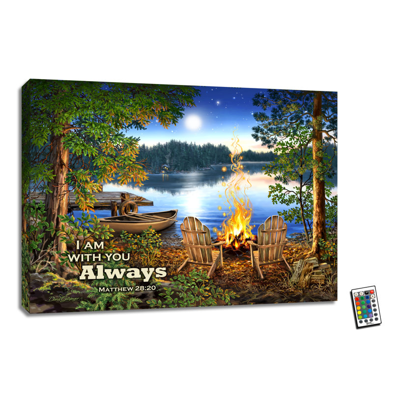 Lakeside W/ Scripture 18x24 Fully Illuminated ColorChange LED Print