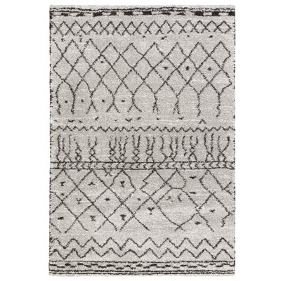 Gamay Geometric Shag Area Rug