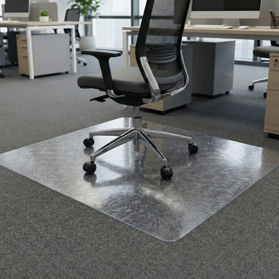 Tapis de chaise pour tapis à poils courts, 36 po x 48 po, envers antidérapant, anti-dérapant et antidérapant, motif de roses réactives à la lumière 3D pour le bureau et la maison