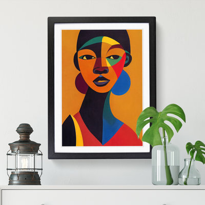 FRM-V0523-52X African Woman Cubism Vol.1 - Single Picture Frame Print