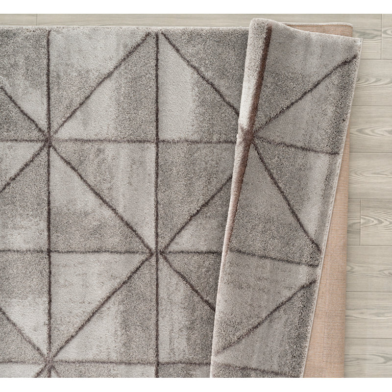 Tapis gris Zed, Rectangle 1 pi 10 po x 3 pi