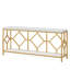 Canapé extra long de 70,9 po, console industrielle étroite derrière le canapé avec structure en métal à motif de losanges, rangement ouvert à 2 niveaux pour le vestibule, salon