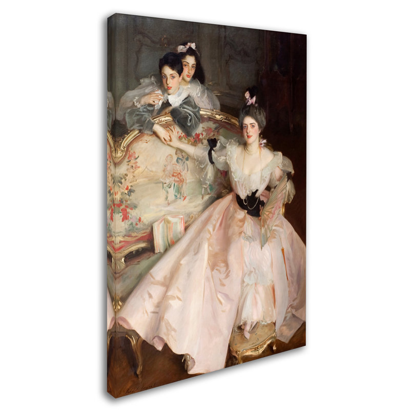 Elegant Traditional Canvas Print of Mrs Carl Meyer and Her Children