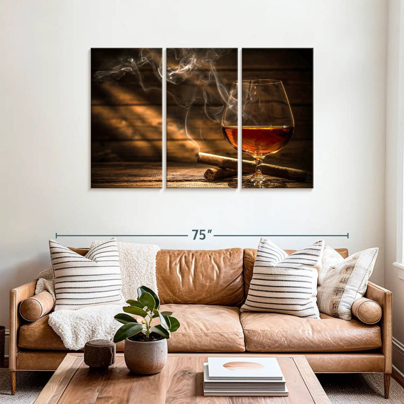 Yarlin Whiskey And Cigar, 36" H x 57" W