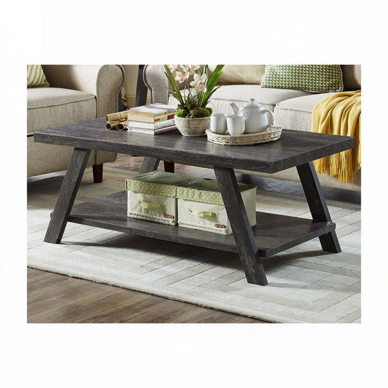 Table basse avec plateau ouvert Athens, Gris anthracite, Gris anthracite