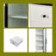 Armoire de rangement avec portes en verre et 3 tiroirs, organisateur vertical avec cadre noir