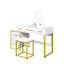 Ensemble de coiffeuse avec miroir, commode avec table de chevet et 4 tiroirs-1238217400