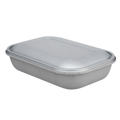 Restaurantware-Futura 33.8 Ounce Meal Prep Containers With Lids, 100 Tamper-Evident To Go Containers - Microwavable, Disposable, Gray Plastic Food Containers With Lids, For Take Out or Lunches