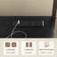 Armoire-bar rustique brun avec prises de courant, ports USB et tablettes de rangement pour les essentiels de cuisine-228674529