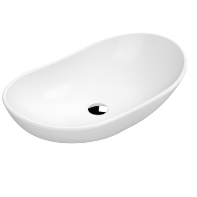 Nuie Vessels 242mm L Vitreous China Oval Countertop Basin Sink