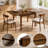 Extendable Dining Table, Rectangular Drop Leaf Table with Solid Wood Legs, Walnut Expandable Kitchen Table for Small Spaces