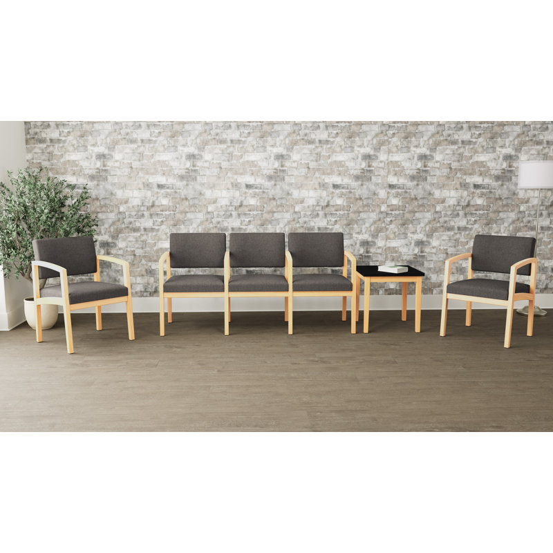 Ensemble de meubles de qualité commerciale en bois Lenox, Bleu fumé Archetype, Naturel