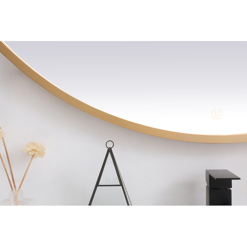 Miroir de salle de bain Pickard, 48 po x 48 po, Laiton