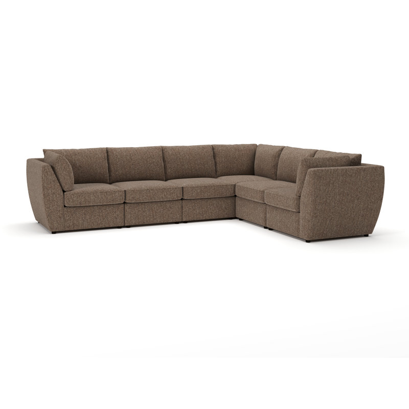 Caldwell 6-Piece Modular Upholstered Sectional, Valet Coffee