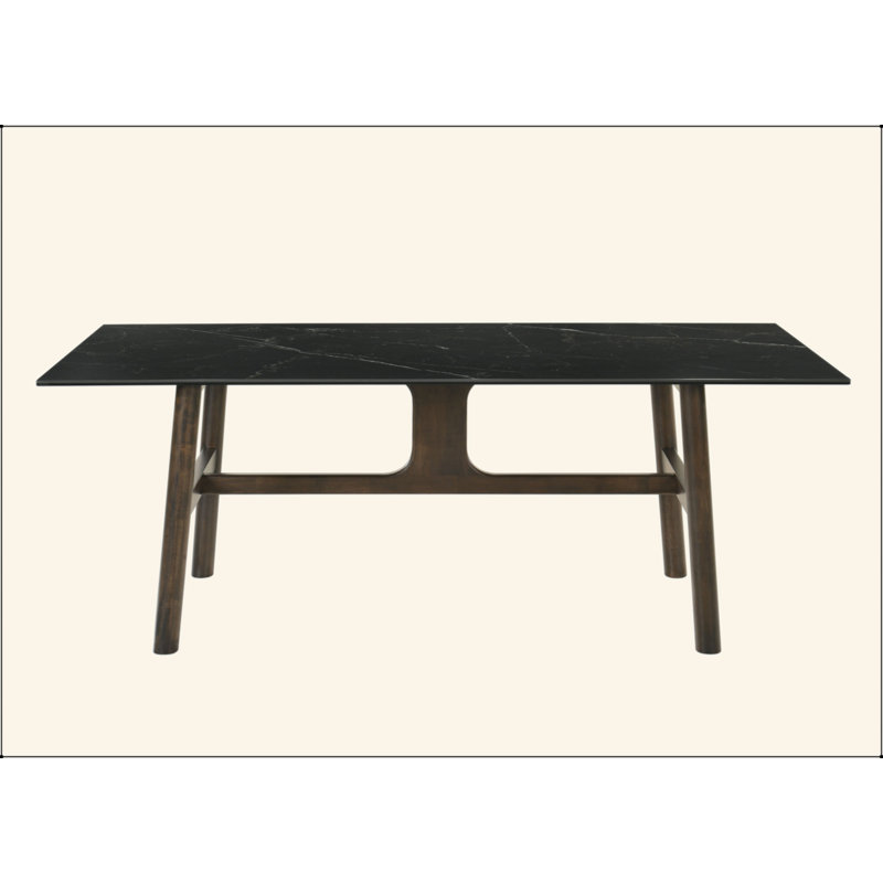 Destin Ceramic & Walnut Finish Dining Table