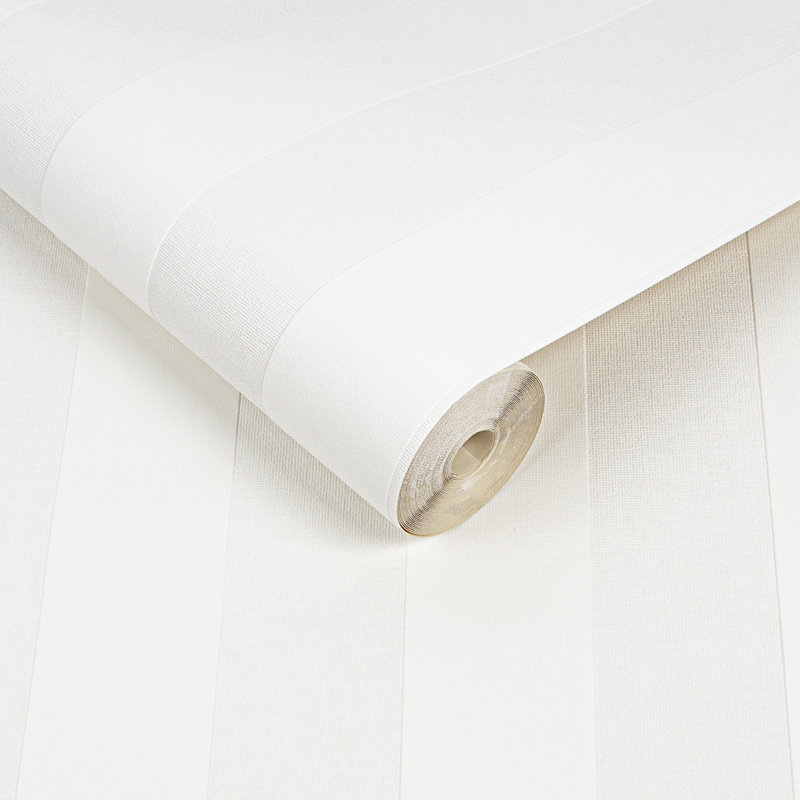 Superfresco Paintable Stripe White Textured Wallpaper