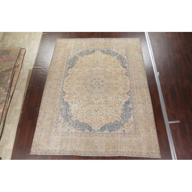 Tapis persan délavé noué à la main 10 x 12 Mashad