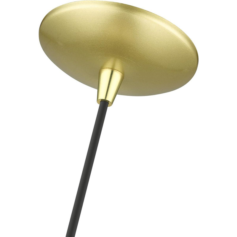 Luminaire suspendu conique à 1 lumière Ariandne, Or doux / blanc brillant, H 15,25 po x l 7,25 po x P 7,25 po