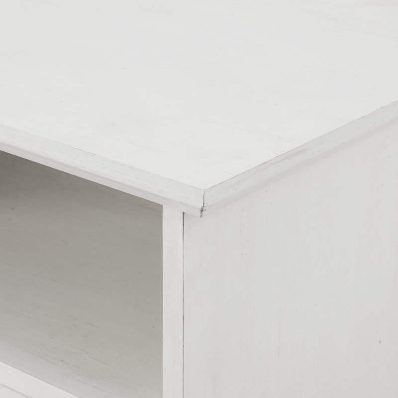 Baltasar 47'' Sliding Windowpane Door Sideboard, Brushed White
