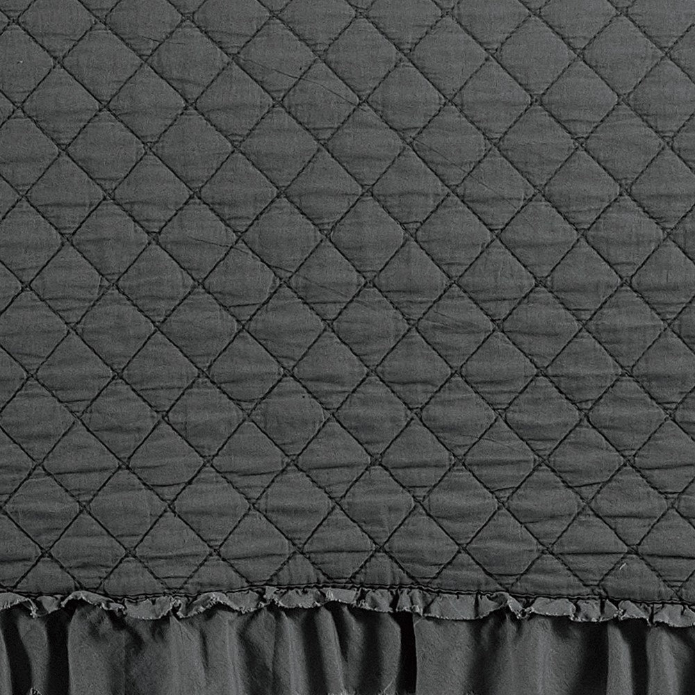 Bashira Quilt Set, Twin Quilt + 1 Twin Shams, Light Grey