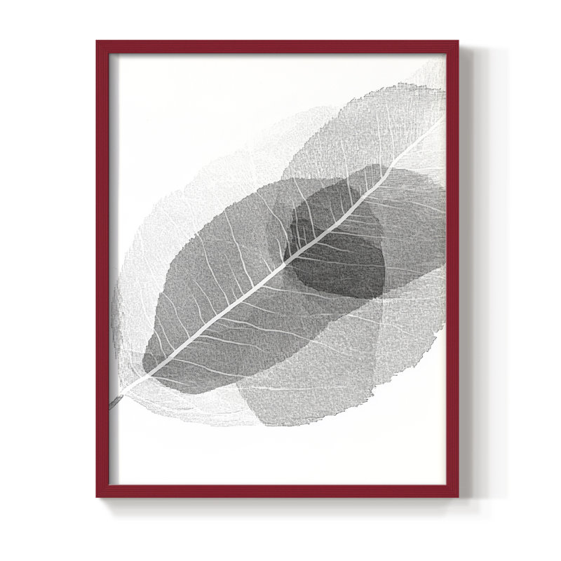 Imprimé floral Floral XL - prêt à être accroché , Rouge, H 20 po x l 16 po