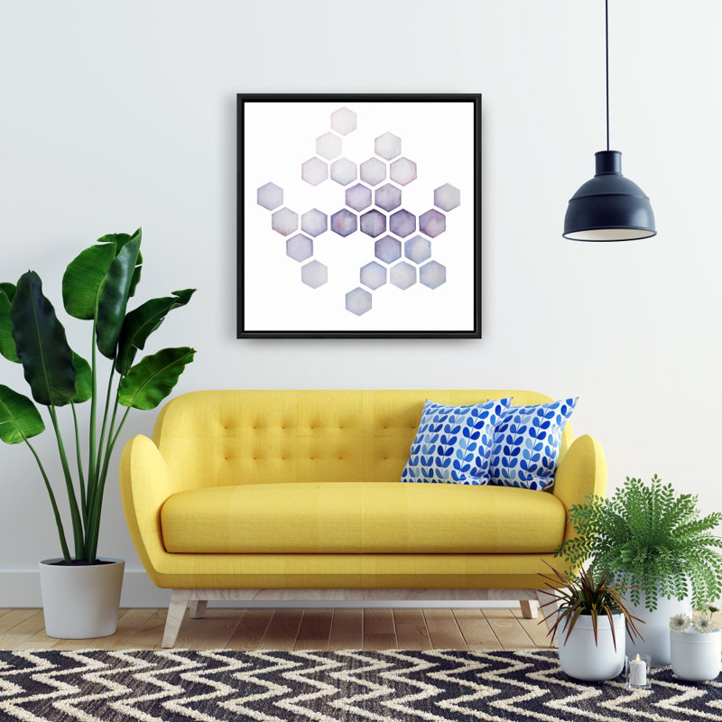 «Alveoli Lilac Shapes», toile de fond minimaliste mauve