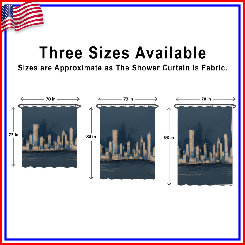 Rideaux de douche Urban Skyline, 70 po L x 93 po H