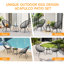 Ensemble de meubles de patio 3 pièces toutes saisons Clap Acapulco avec table basse Clancy
