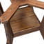 L'ensemble de table de cuisine 5 pièces contient une table de salle à manger en bois et 4 chaises de salle à manger en tissu de lin brun clair avec dossier rembourré - noyer antique-1224853808-1224684152