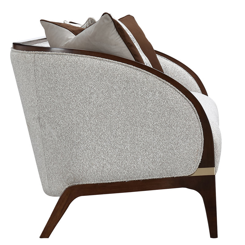 Houston Sofa - Pebble/Walnut