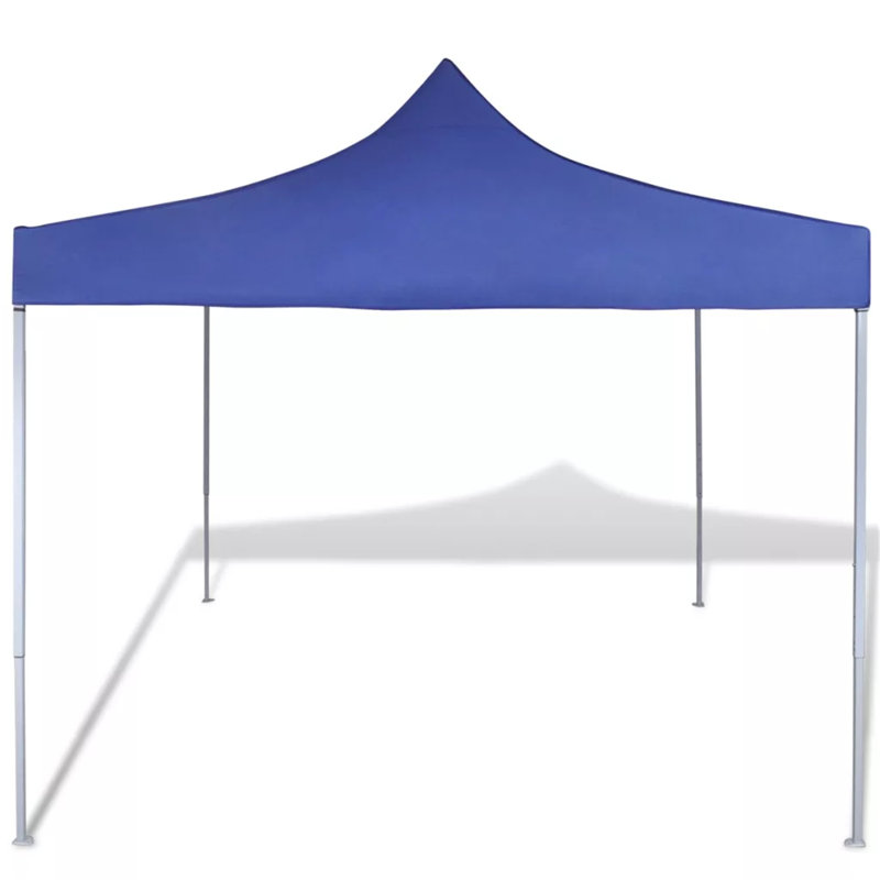 Steel Pop Up Gazebo, Blue, 235cm H x 300cm W x 300cm D, Silver