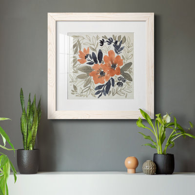 «Sienna & Paynes Flowers I-Premium», reproduction encadrée - prête à être accrochée