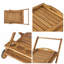Chariot-bar RIVIERA avec roues mobiles et fabrication en bois d'acacia naturel pour un divertissement élégant et un rangement flexible.