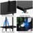 4-Tier Ladder Bookshelf, A-Frame Sailboat Style Bookcase, Freestanding Open Display Shelf for Living Room or Office-432163977