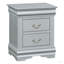 Table de chevet 2 tiroirs Platinum