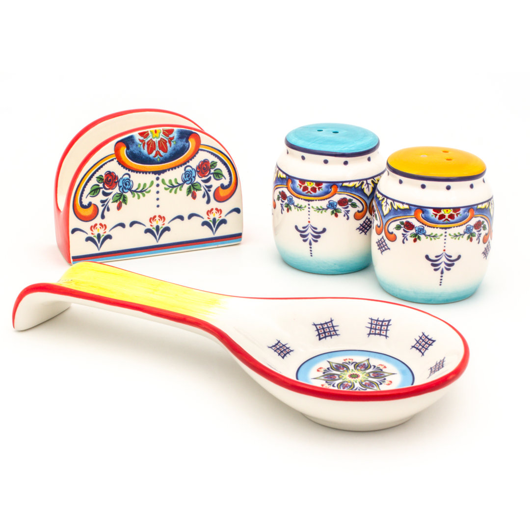 Zanzibar 4 Piece Accessory Set Euro Ceramica