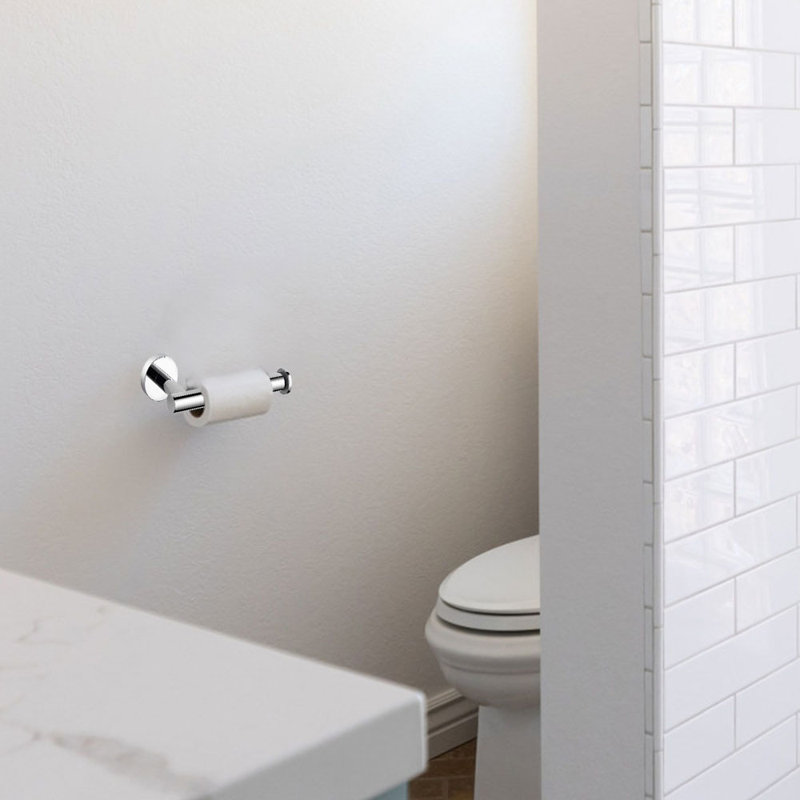 Porte-papier hygiénique mural, Chrome