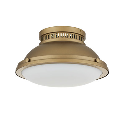 14-Inch Polished Brass Recessed Light Fixture, Dual-Head