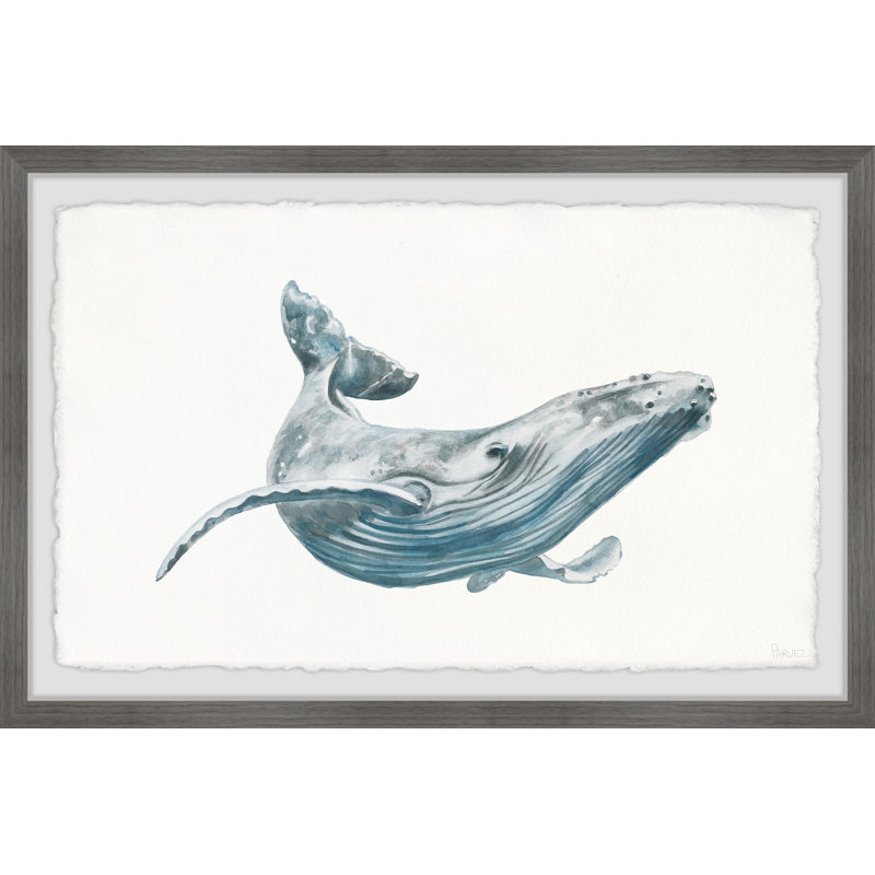 The Big Whale by Parvez Taj - Single Picture Frame Painting, 20 cm H x 30 cm W