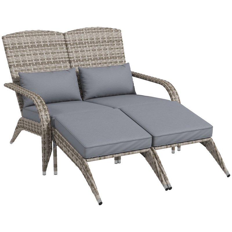 Chaise Adirondack Pershore, Naturel / gris clair