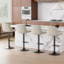 Ensemble de 2 tabourets de bar pivotants à hauteur réglable avec dossier Performance Tabourets de bar pour îlot de cuisine gris clair-1587240566