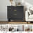 Candelario Black 3 Drawer Dresser, 31.5" Wide Chest of Drawers